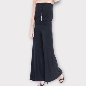 Analili Women’s Dani Tube Strapless Jumpsuit Medium Flare Leg Slinky Designer